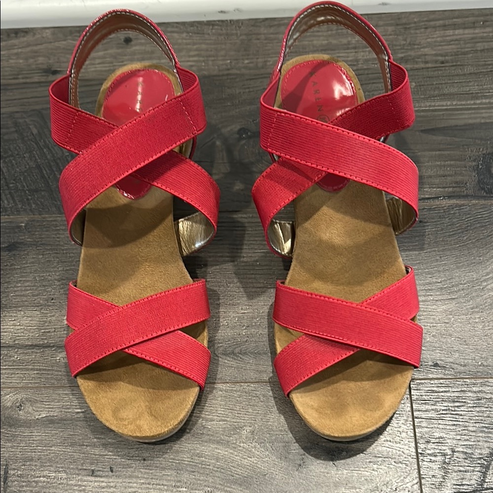 Red Strappy Sandals